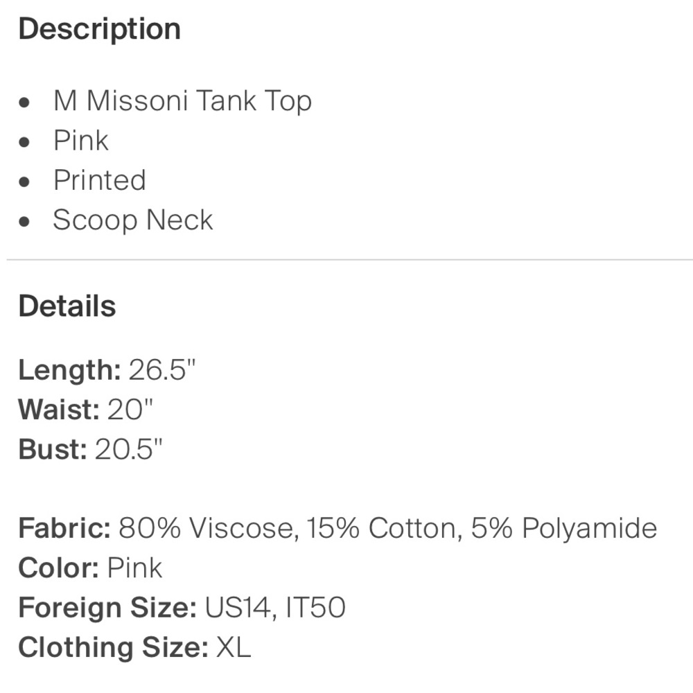 Stunning Missoni tank top. - Picture 3 of 6